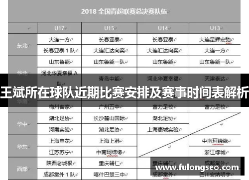 王斌所在球队近期比赛安排及赛事时间表解析